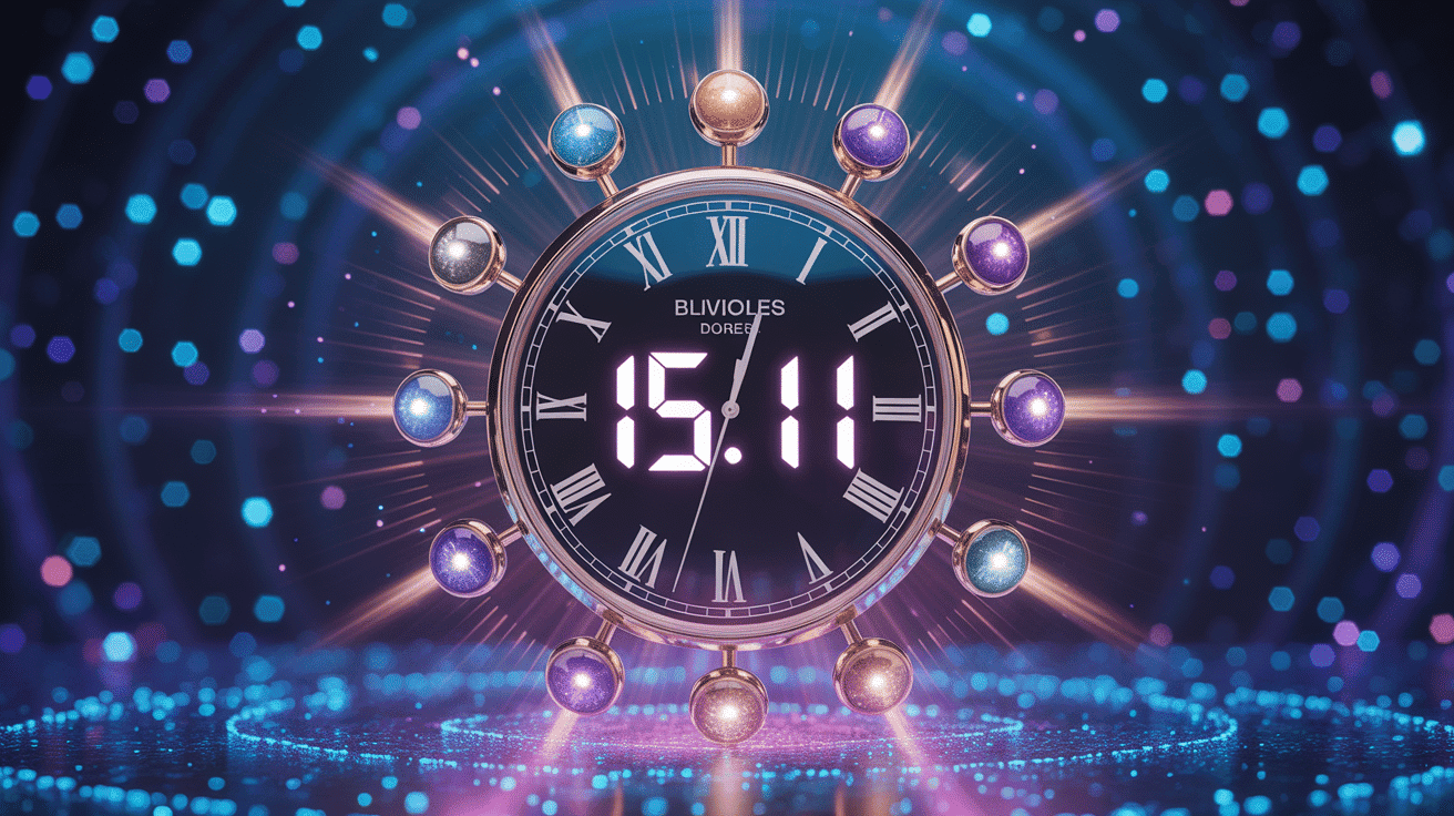Horloge digitale 15h11 signification élément mystique
