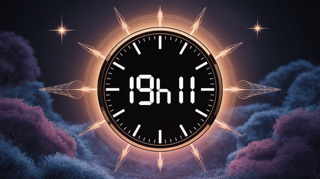 19h11 signification sur une horloge digitale spirituelle