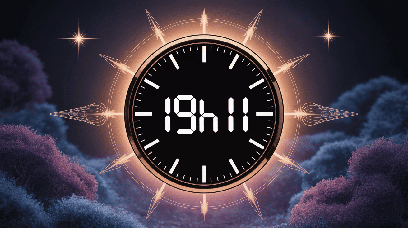 19h11 signification sur une horloge digitale spirituelle