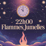 horloge 22h00 signification flamme jumelle illustration mystique