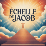 Illustration mystique blog echelle de Jacob avec anges et titre