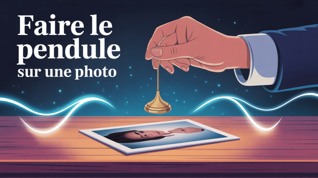 faire le pendule sur une photo main sur photographie ambiance mystique