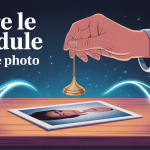 faire le pendule sur une photo main sur photographie ambiance mystique
