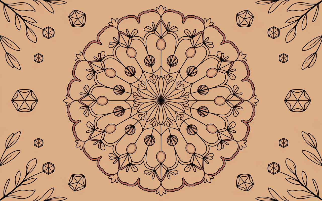 grain de café : signification spirituelle en mandala sacré