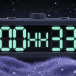 00h33 horloge digitale ambiance mystique nocturne