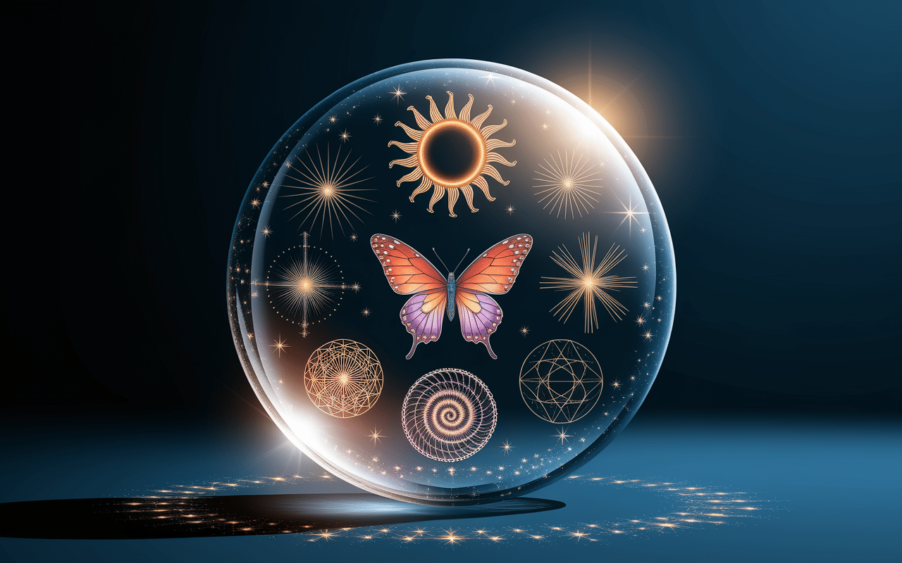 Interroger la boule de cristal voyance positive, symboles lumineux et positifs