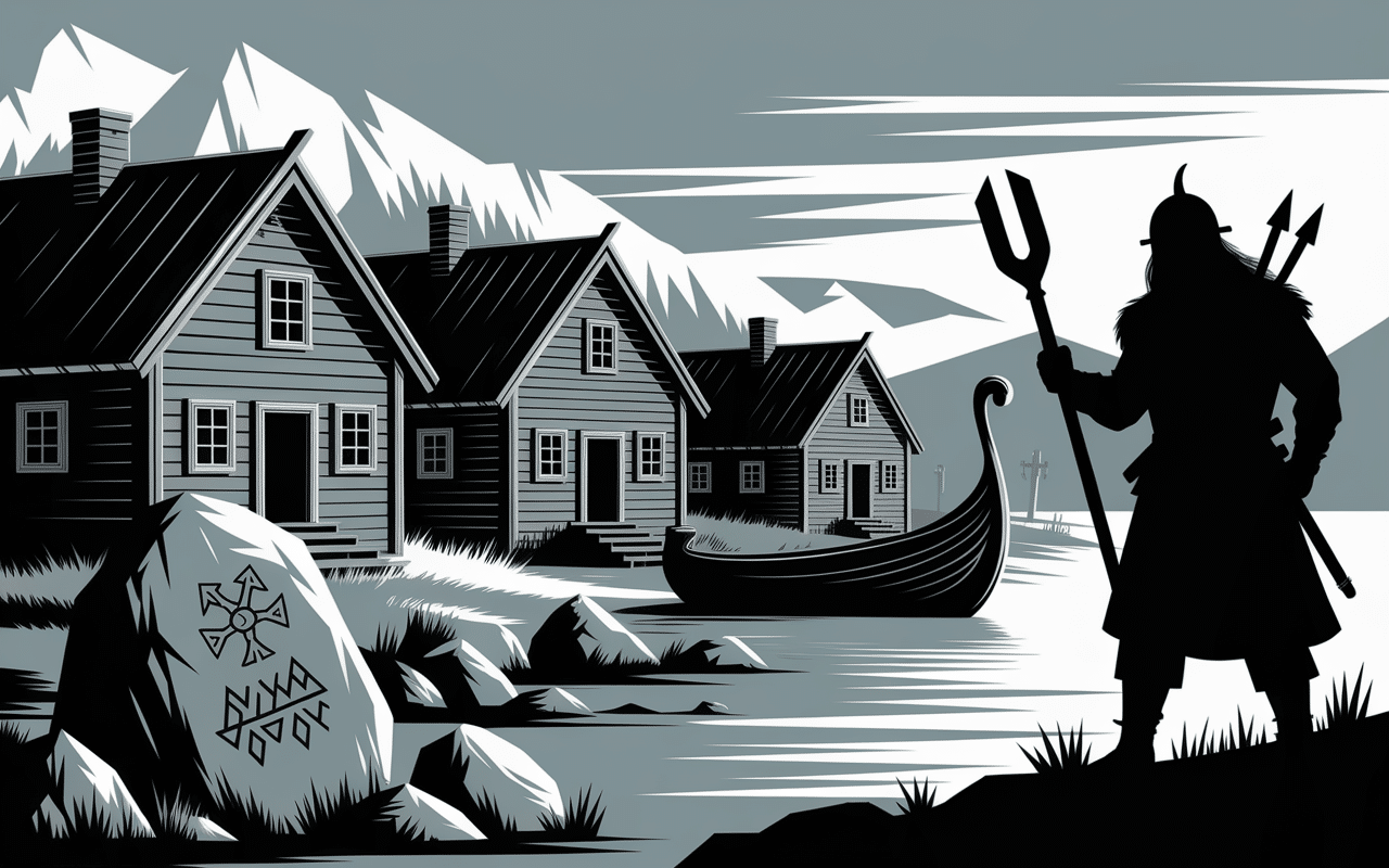 origine signe viking gravure sur épée nordique