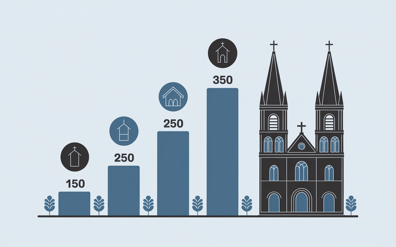 prix eglise mariage graphique comparaison eglises