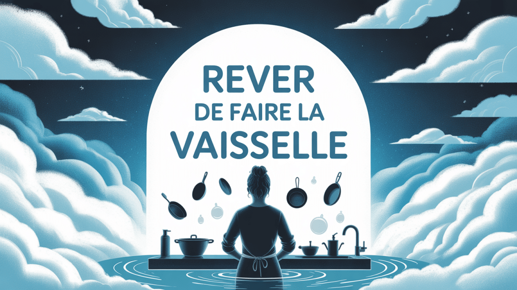 Reve de faire la vaisselle personne lavant vaisselle ambiance nuages