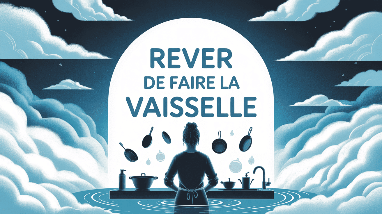 Reve de faire la vaisselle personne lavant vaisselle ambiance nuages