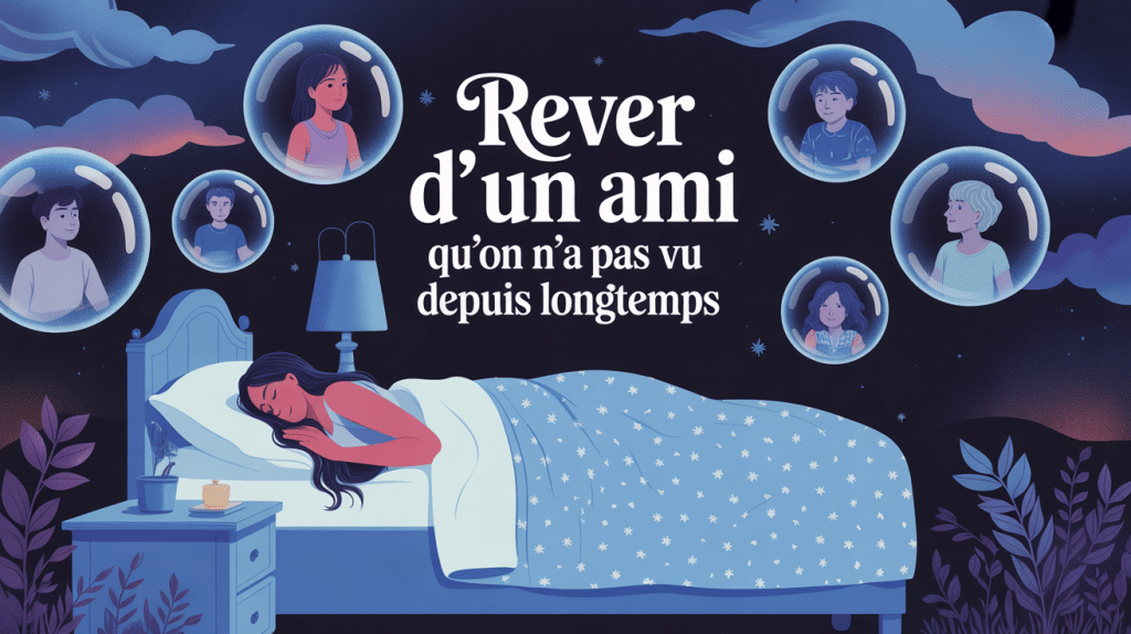 Image rêve d'un ami qu'on n'a pas vu depuis longtemps en ambiance nocturne