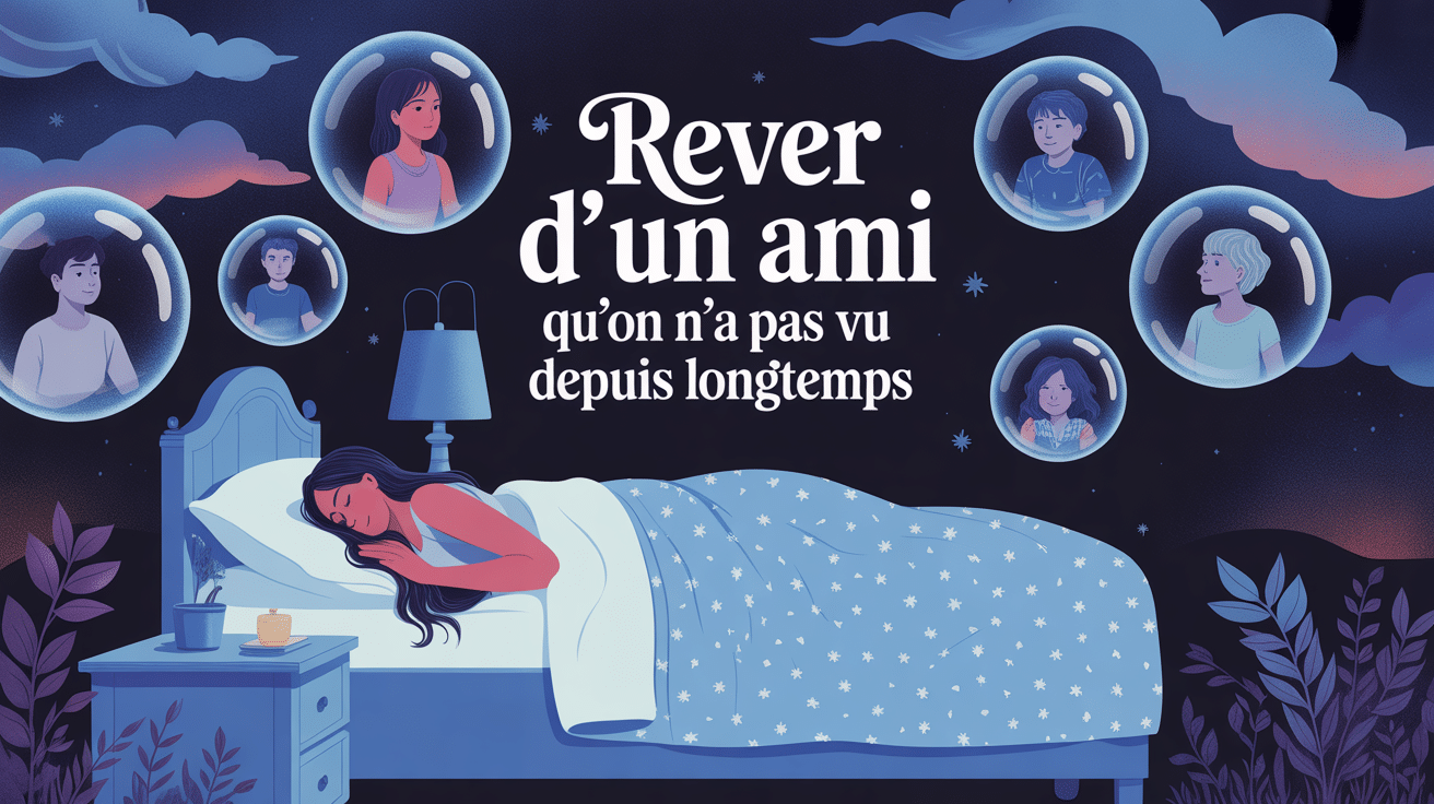 Image rêve d'un ami qu'on n'a pas vu depuis longtemps en ambiance nocturne