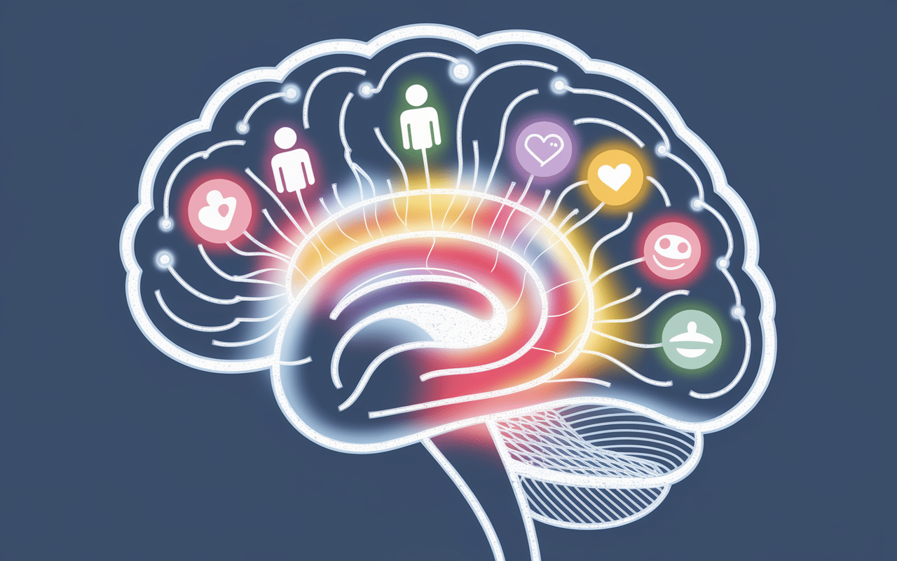 Illustration cerveau rêver d'un ami qu'on n'a pas vu depuis longtemps
