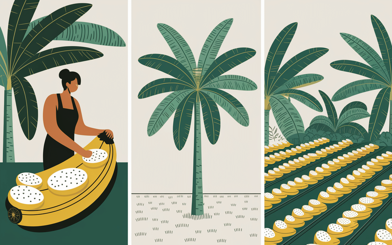 Scenarios rever de bananier cueillir banane foret