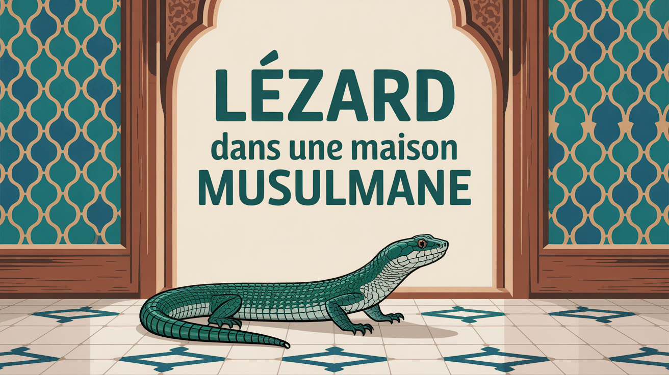 signification lézard dans une maison en islam illustration décorative