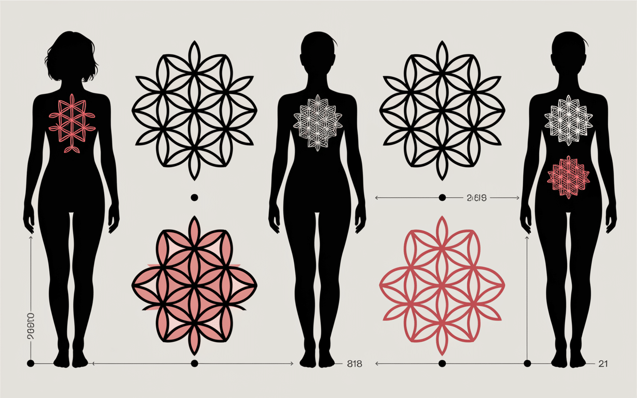 Tatouage fleur de vie exemple emplacements poignet bras dos