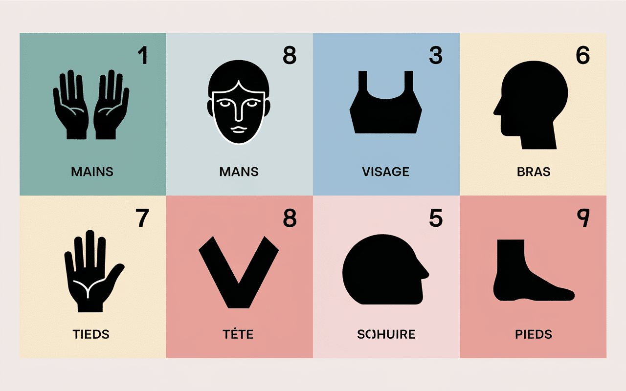 Ablution islam étapes pictogrammes pédagogiques