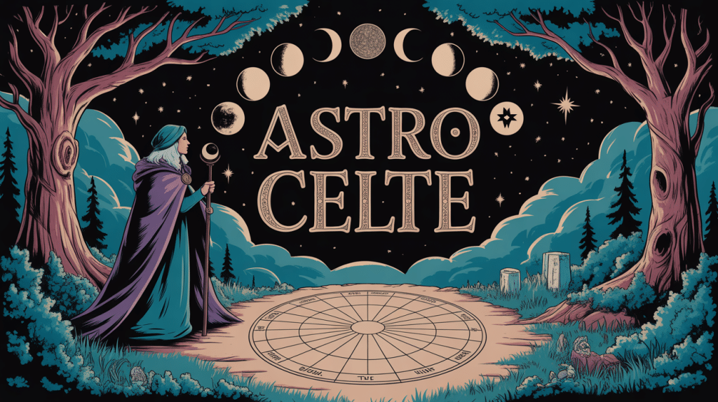 astro celte illustration foret druide calendrier lunaire
