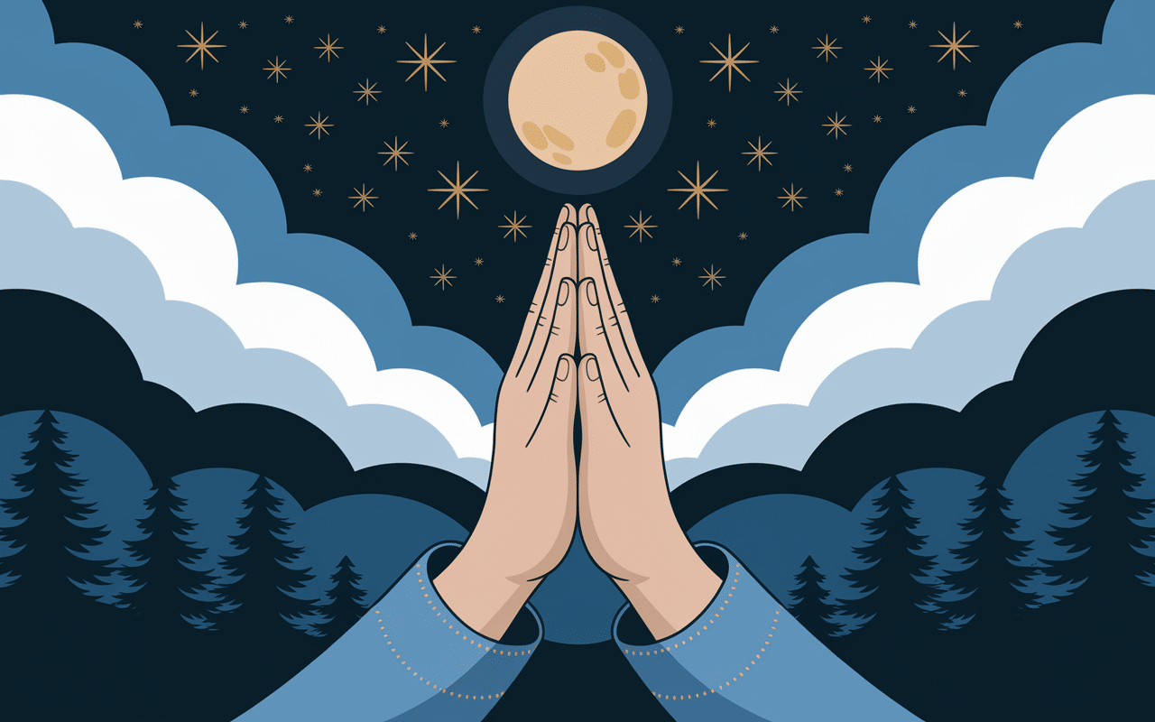 doua de l'opprimé mains levées prière nuit