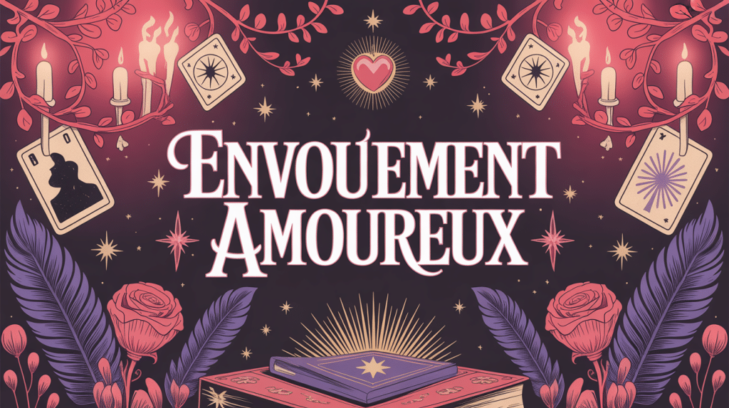 envoutement amoureux illustration bougies cristaux tarot