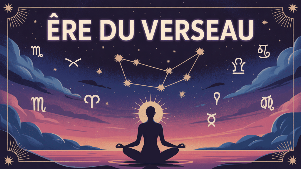 Illustration constellation Verseau astrologique ciel étoilé ere du verseau