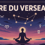 Illustration constellation Verseau astrologique ciel étoilé ere du verseau