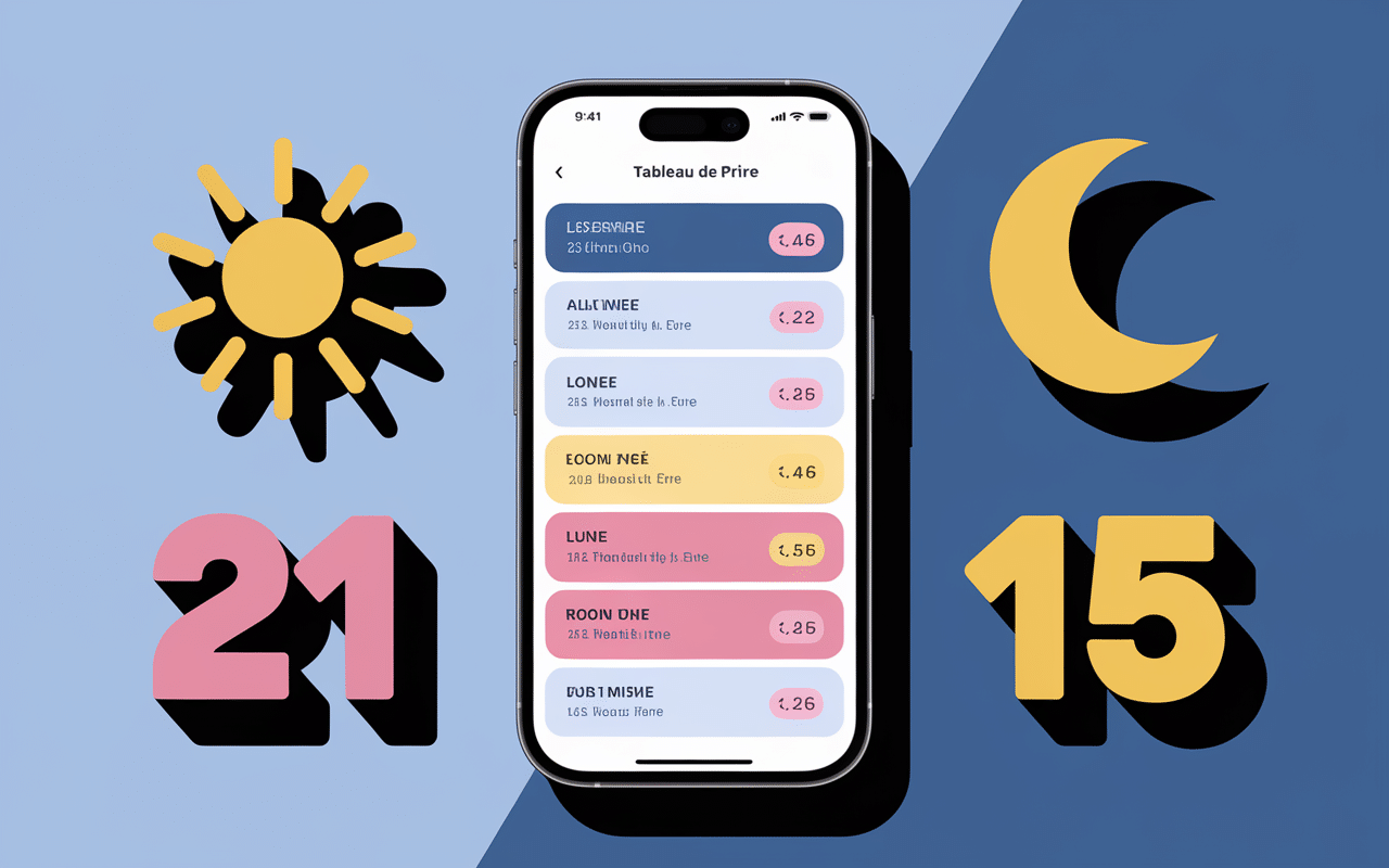 Application mobile heure de priere cannes horaires smartphone