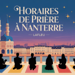 heure de priere nanterre ville minarets silhouettes
