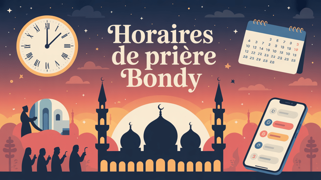 heures de priere bondy illustration mosquee minaret