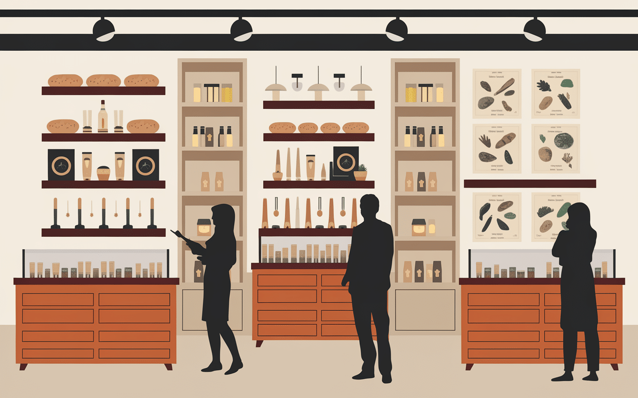 intérieur maison de la radiesthésie étagères pendules