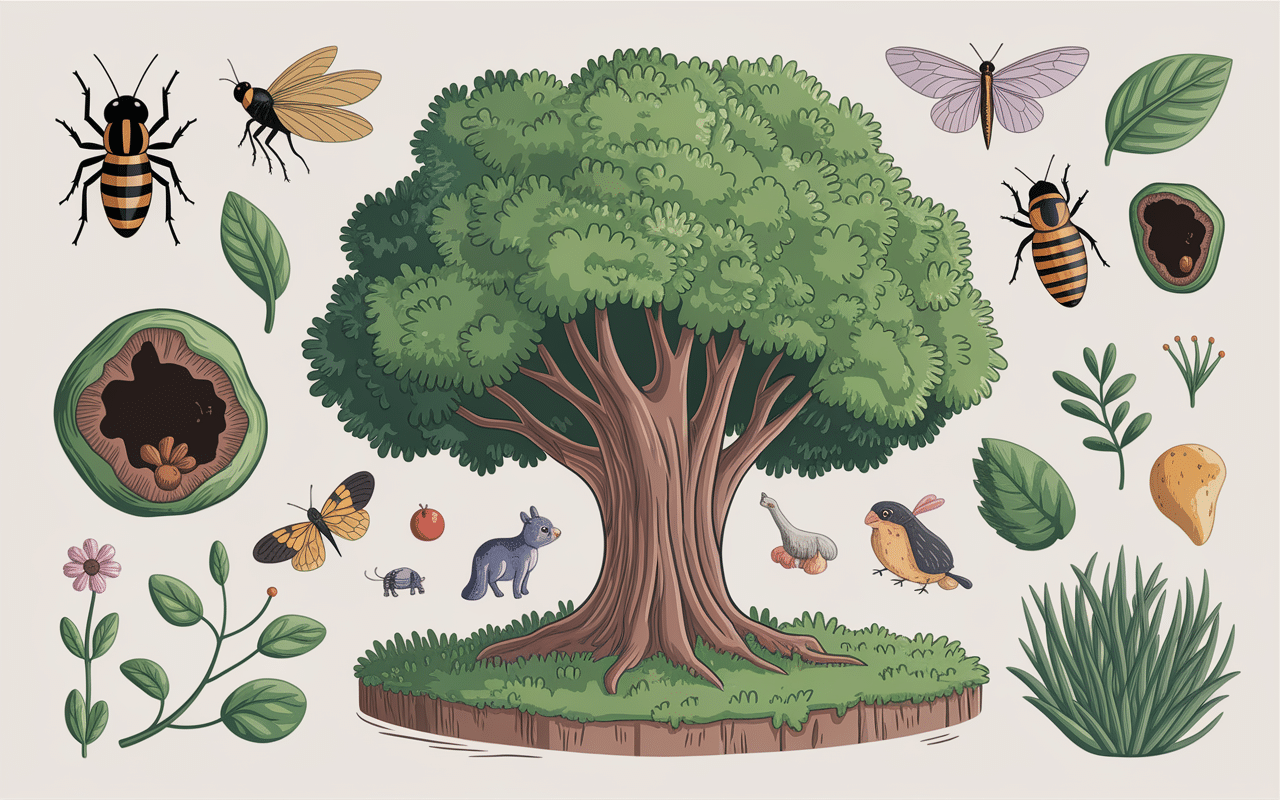 Schéma pivert dans le jardin signification écosystème