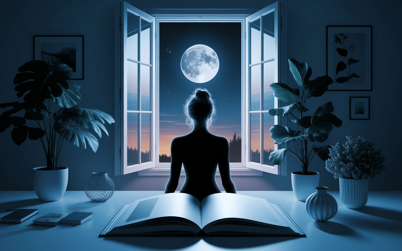 pleine lune en verseau introspection fenêtre carnet