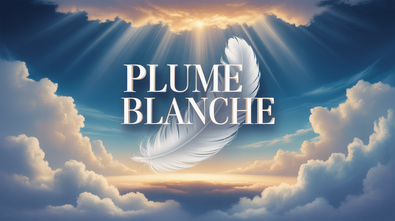 Plume blanche signification dans un ciel lumineux
