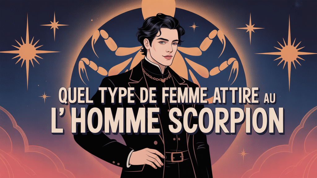 Illustration quel genre de femme aime l homme scorpion élégant costume noir