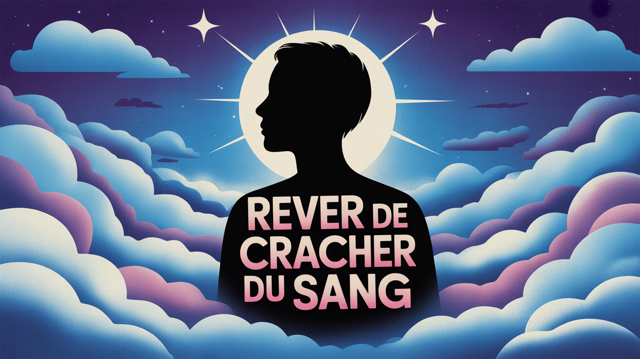 Silhouette dans une scène onirique pour reve de cracher du sang