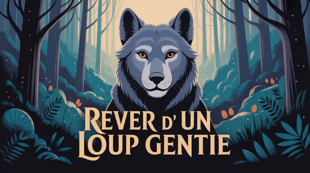 Rêver de loup gentil loup gris forêt mystique