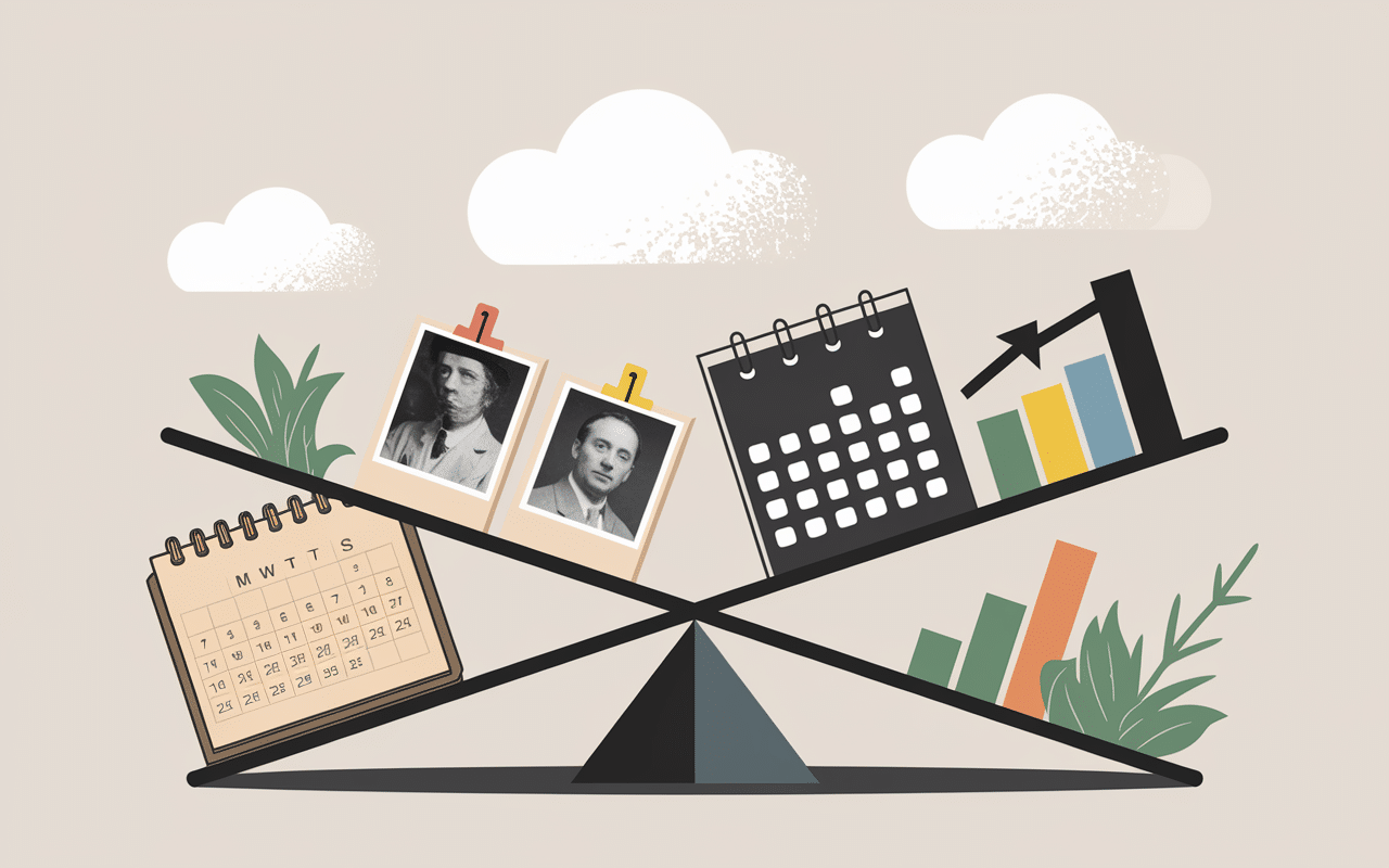 Rever de son ancien travail balance symboles passé présent