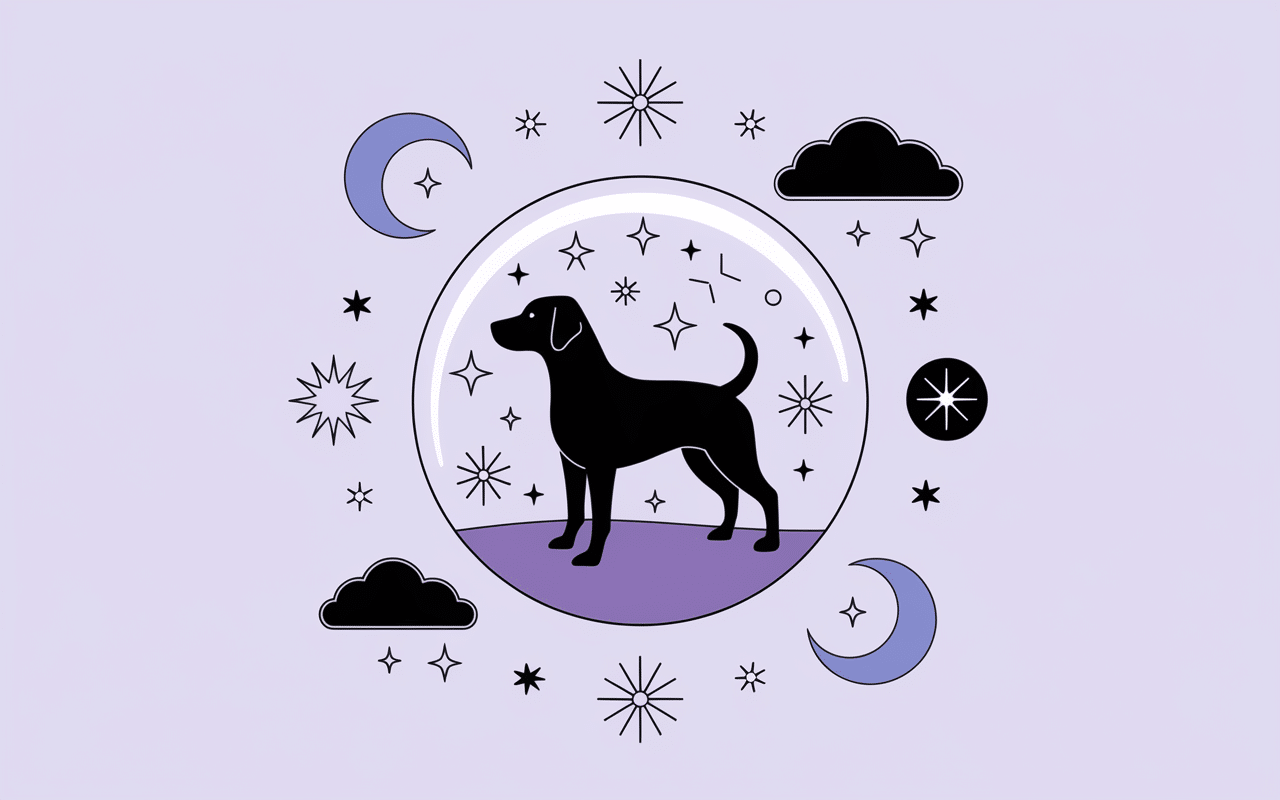 rever de son chien mort bulle reve silhouette chien