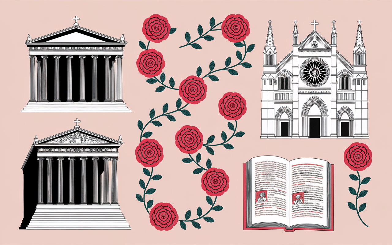 Rose symbole histoire antique médiéval