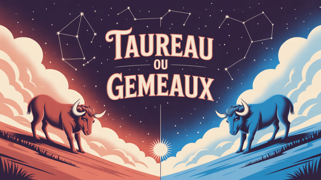 Signe astrologique 21 mai taureau ou gemeaux illustration mystique taureau gemeaux