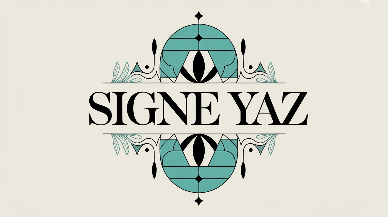 signe yaz design géométrique calligraphie moderne