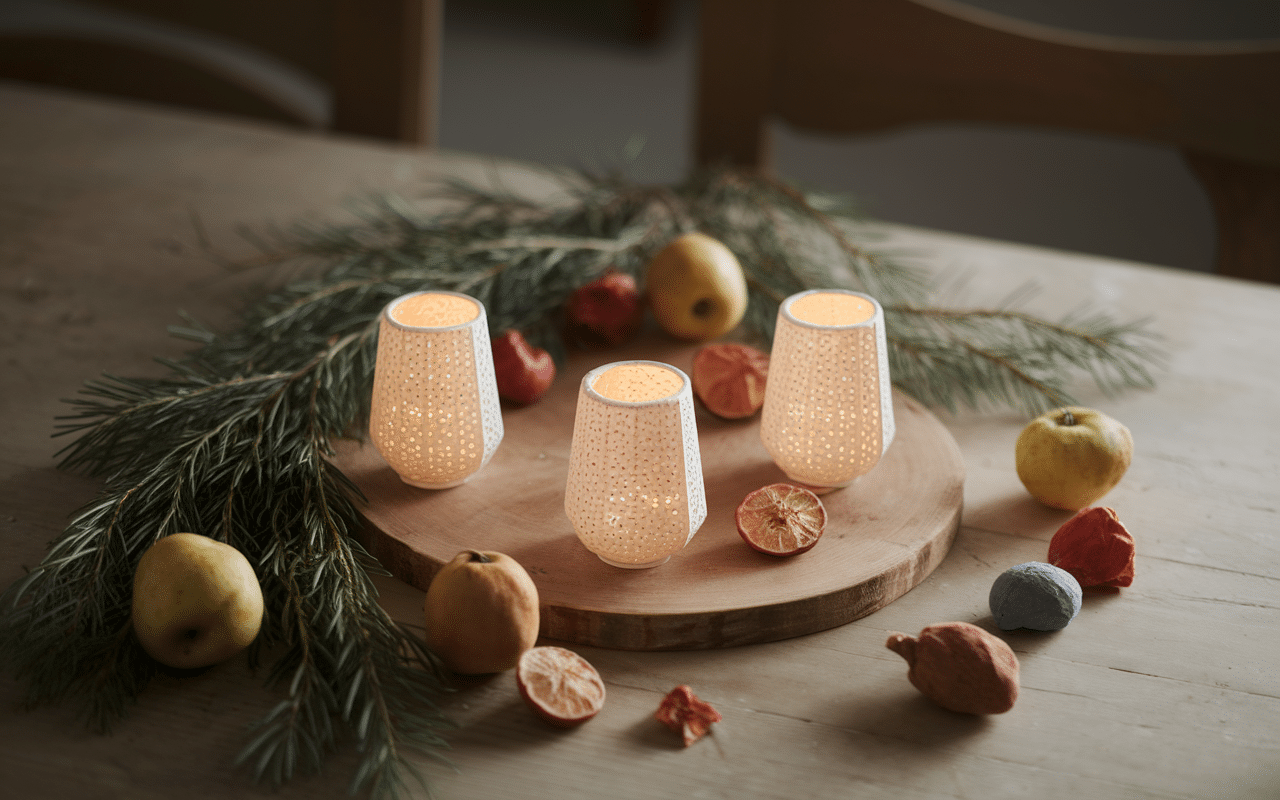 photo yule 2024 rituel bougies sapin nature