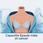 Capsulite épaule et cancer, image médicale vectorielle