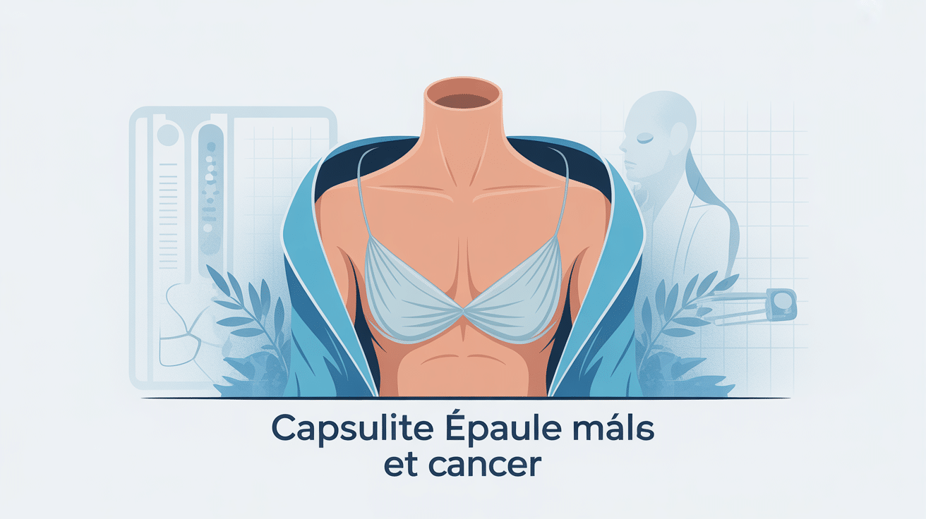 Capsulite épaule et cancer, image médicale vectorielle
