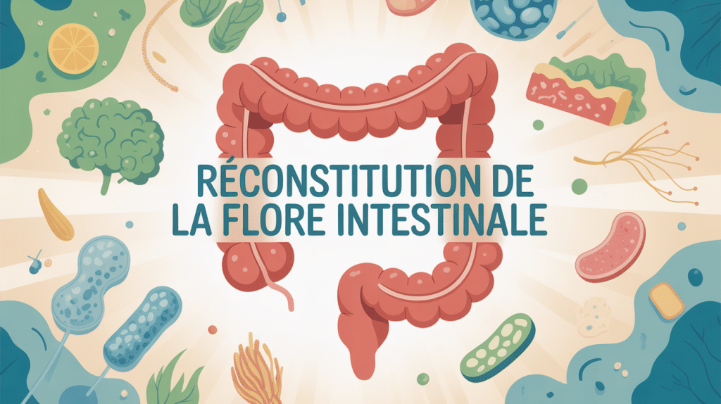 Illustration du rééquilibrage de la flore intestinale