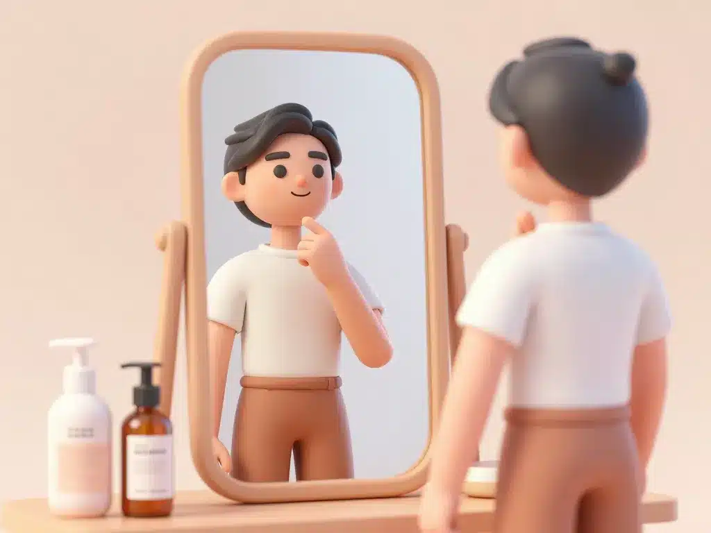 image comment glow up miroir confiance style