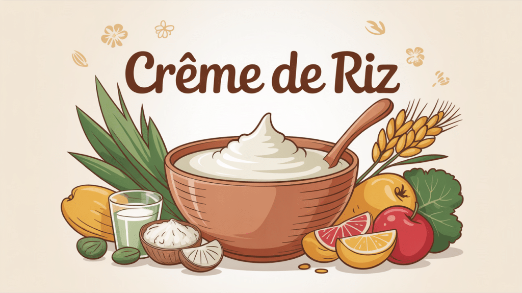 creme de riz bol avec ingredients naturels