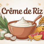creme de riz bol avec ingredients naturels