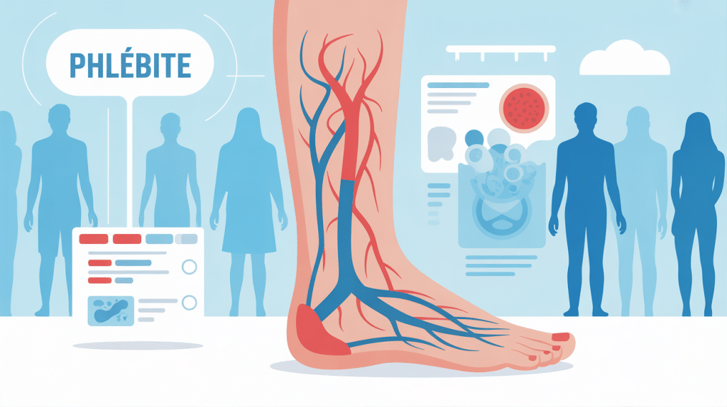 schéma veines jambe en combien de temps évolue une phlébite