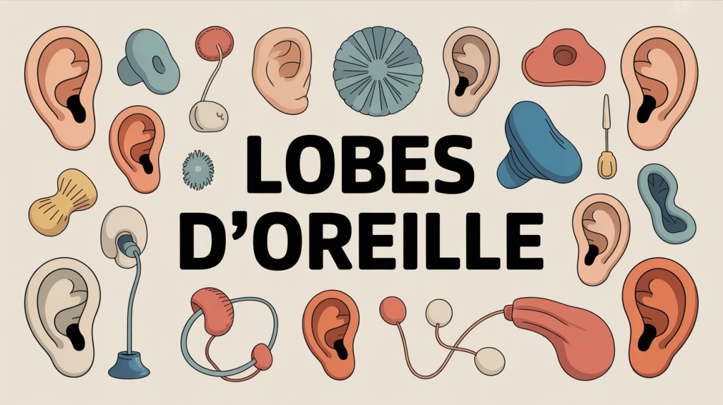 illustration lobes oreille sains et variés